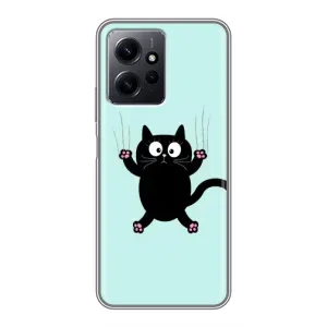 Чехол с принтом для Xiaomi Redmi Note 12 (AlphaPrint) Модные коты (Падающий кот)