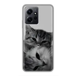 Чехол с рисунком кот на Xiaomi Redmi Note 12 (Пара котов)