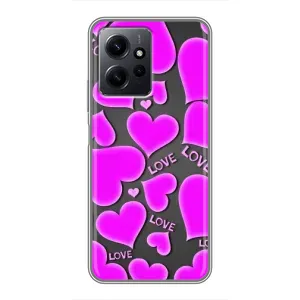Чехлы для любимой на Сяомі Редмі Нот 12 (VPrint) (Pink hearts)