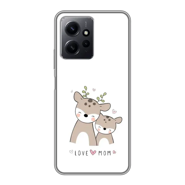 Чохол з принтом «Оленята мама і малюк» для Xiaomi Redmi Note 12