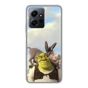 Чехол с принтом «Шрек и Осел» для Xiaomi Redmi Note 12