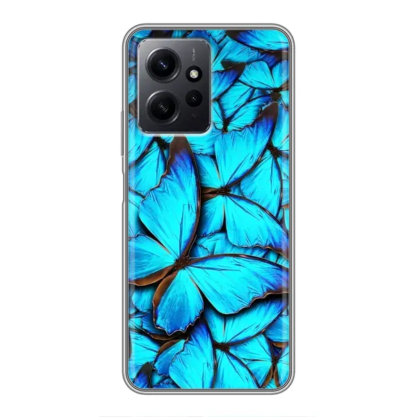 Чохол з принтом «Сині метелики» для Xiaomi Redmi Note 12