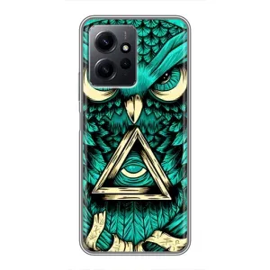 Чехол с птицами на Xiaomi Redmi Note 12 (VPrint) (Сова с глазом)