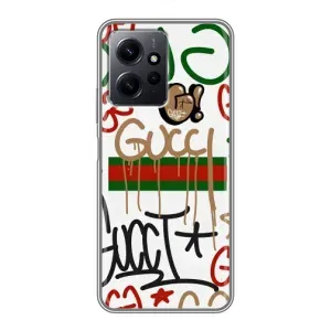 Брендновые Чехлы для Xiaomi Redmi Note 12 - (PREMIUMPrint) (Стиль GUUCI)