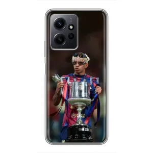 Чехол с футболистом Ламин Ямаль Xiaomi Redmi Note 12 (Ямаль с кубком)