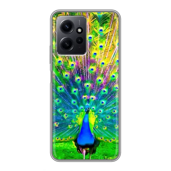 Чехол с принтом «Яркий Павлин» для Xiaomi Redmi Note 12