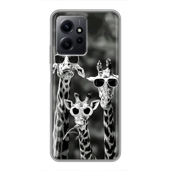 Чехол с принтом «Жирафы в очках» для Xiaomi Redmi Note 12