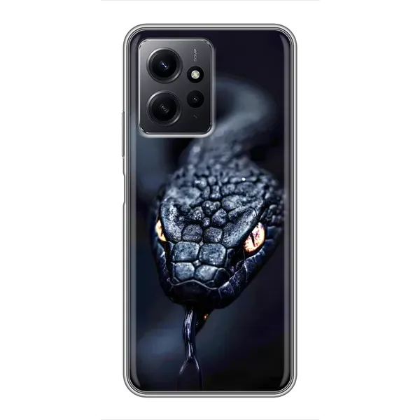 Чохол з принтом «Чорна змія» для Xiaomi Redmi Note 12 Чохол з принтом «Чорна змія» для Xiaomi Redmi Note 12