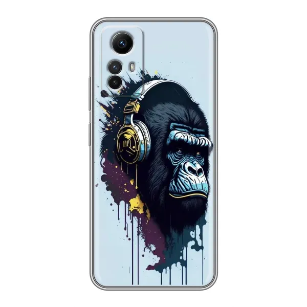 Чохол з принтом «Горила в навушниках» для Xiaomi Redmi Note 12s