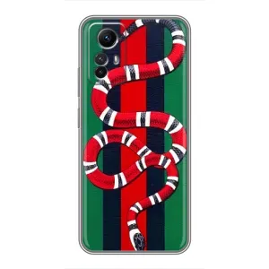 Чохли GUCCI для Сяомі Рєдмі Нот 12-с (AlphaPrint) (Gucci змія)