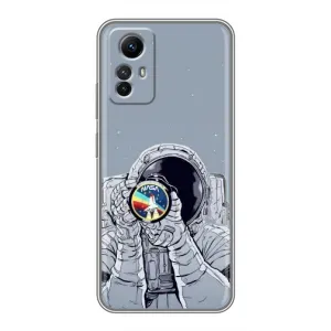 Чехол NASA для Xiaomi Redmi Note 12s (AlphaPrint) (Космонавт фото)