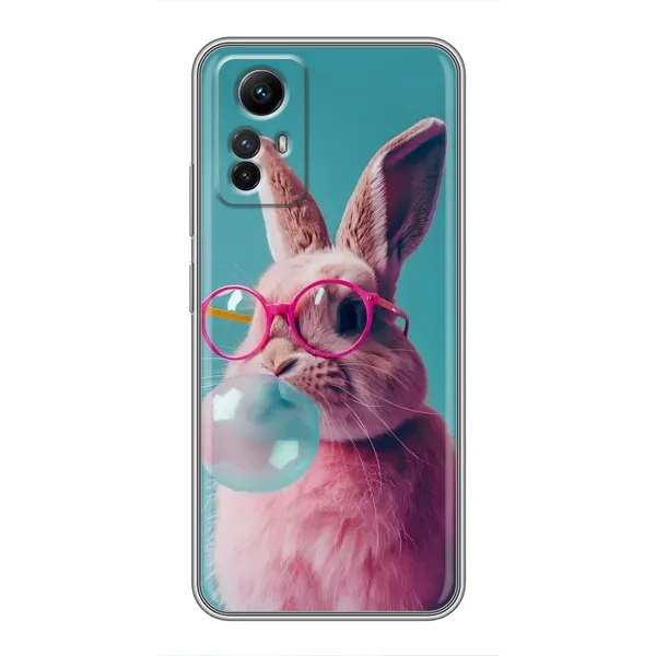 Чехол с принтом «Кролик в очках» для Xiaomi Redmi Note 12s