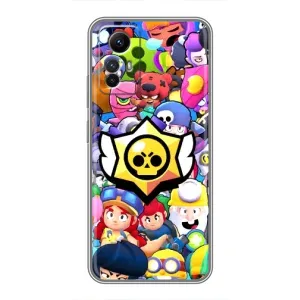 Чехол для Xiaomi Redmi Note 12s Бравл Старс (VPrint) (Лого Brawl Stars)