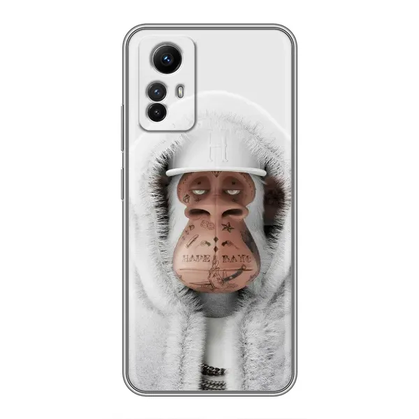 Чехол с принтом «обезьяна NFT в тату» для Xiaomi Redmi Note 12s