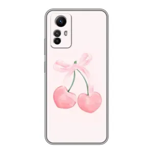 Чехол с розовым рисунком для Xiaomi Redmi Note 12s (Розовые вишни)