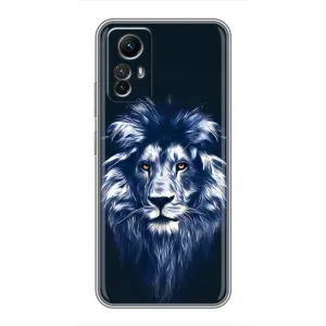 Чохол з картинкою ЛЕВ для Xiaomi Redmi Note 12s (VPrint) (Синій Лев)