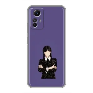 Чохли Венсдей на Xiaomi Redmi Note 12s Уенсдей (AlphaPrint) (Венздей у чорному)