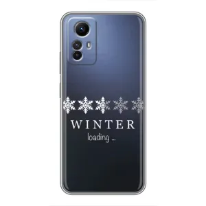 Зимні Чохли для Сяомі Рєдмі Нот 12-с - прозорий фон (Winter loading)