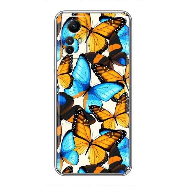Чехол с принтом «Яркие бабочки» для Xiaomi Redmi Note 12s