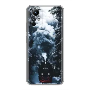 Новорічні, Святкові Чохли для Xiaomi Redmi Note 12s - 2024 год (Зимовий потяг)
