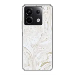 Мраморный чехол на Xiaomi Redmi Note 13 (5G) (VPrint) (Белый мрамор)