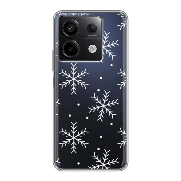 Чохол з принтом «Білі сніжинки» для Xiaomi Redmi Note 13 (5G)