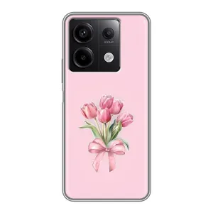Чохол з розовим принтом для Xiaomi Redmi Note 13 (5G) (Букет квітів)