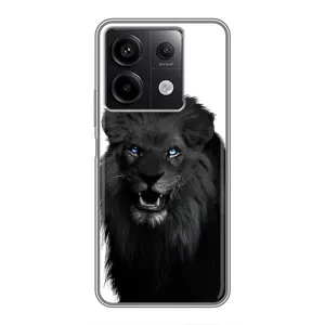 Чехлы с картинками животных Xiaomi Redmi Note 13 (5G) (Черный ЛЕВ)