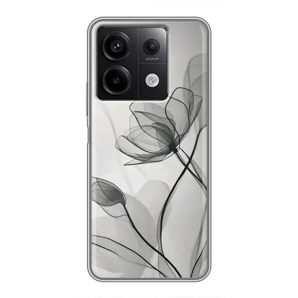 Чохол з принтом «Чорні квіти» для Xiaomi Redmi Note 13 (5G)