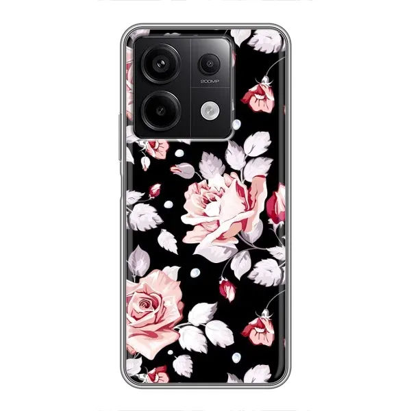 Чехол с принтом «Цветочки на черном» для Xiaomi Redmi Note 13 (5G) Чехол с принтом «Цветочки на черном» для Xiaomi Redmi Note 13 (5G)