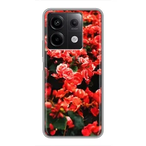 Чохли з квітами для Xiaomi Redmi Note 13 (5G) (VPrint) (Квіти червоні)