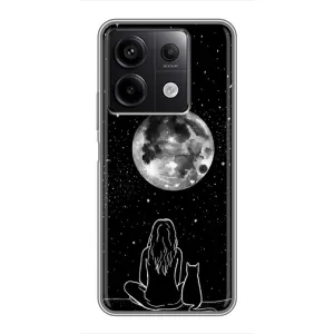 Чохол з малюнком кіт на Xiaomi Redmi Note 13 (5G) (Дівчина з котом)