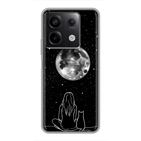 Чохол з принтом «Дівчина з котом» для Xiaomi Redmi Note 13 (5G)