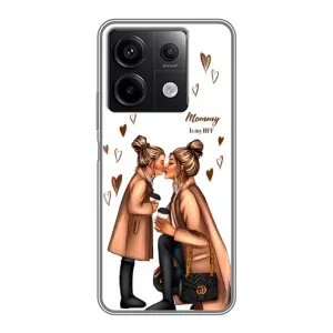 Чехол с печатью для Xiaomi Redmi Note 13 (5G) - (Мама с ребенком) (AlphaPrint) (Дочка и мама)