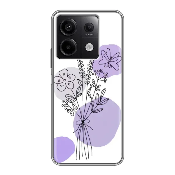 Чохол з принтом «Букет фіолетова абстракція» для Xiaomi Redmi Note 13 (5G)