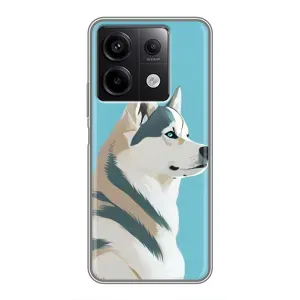 Чехол с Хаски для Xiaomi Redmi Note 13 (5G) - (AlphaPrint) (Хаски арт)