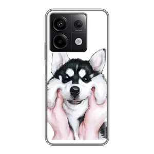 Чехол с Хаски для Xiaomi Redmi Note 13 (5G) - (AlphaPrint) (Хаски улыбака)