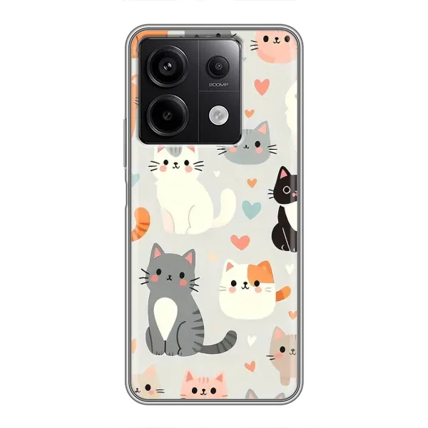 Чохол з принтом «Колаж котів» для Xiaomi Redmi Note 13 (5G)