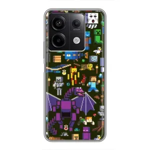 Чохол Майнкрафт на Xiaomi Redmi Note 13 (5G) (AlphaPrint) Minecraft (Колаж Майнкрафт)
