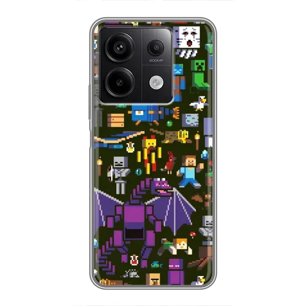 Чехол с принтом «Коллаж Майнкрафт» для Xiaomi Redmi Note 13 (5G) Чехол с принтом «Коллаж Майнкрафт» для Xiaomi Redmi Note 13 (5G)