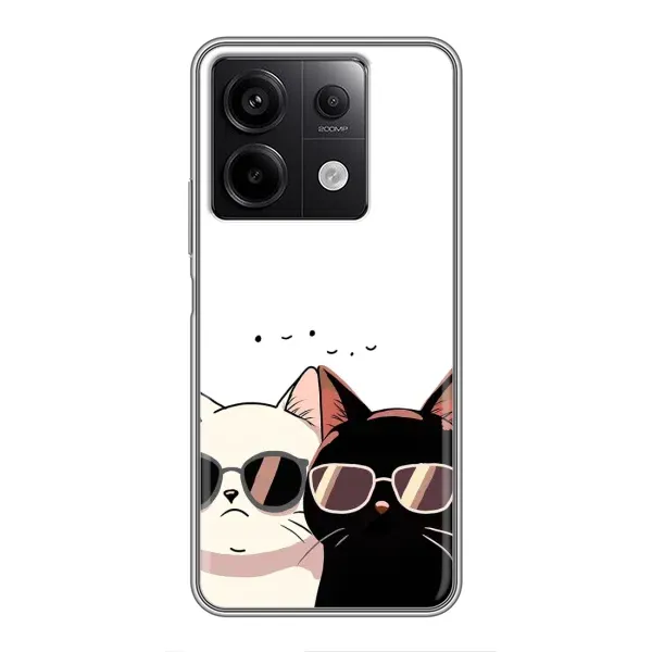 Чохол з принтом «Коти в окулярах» для Xiaomi Redmi Note 13 (5G)
