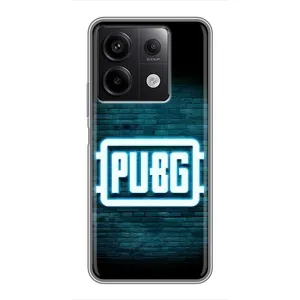 Чехол PUBG для Редми Нот 13 (5G) (AlphaPrint) (Лого PUBG)