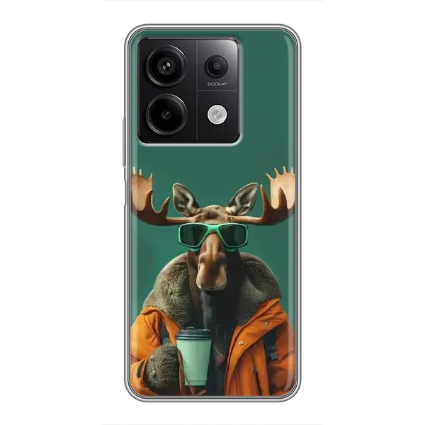 Чохол з принтом «Лось з кавою» для Xiaomi Redmi Note 13 (5G) Чохол з принтом «Лось з кавою» для Xiaomi Redmi Note 13 (5G)