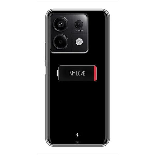Чехол с принтом «Love battery» для Xiaomi Redmi Note 13 (5G)