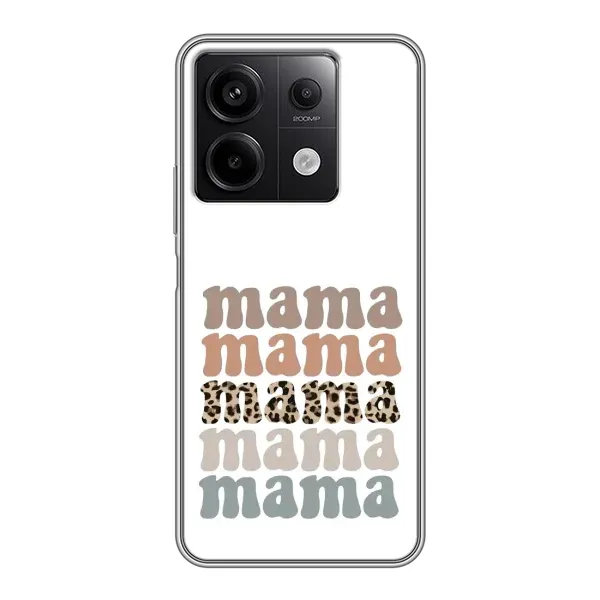 Чохол з принтом «Текстовий колаж мама» для Xiaomi Redmi Note 13 (5G)
