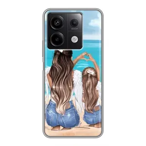 Чехол с печатью для Xiaomi Redmi Note 13 (5G) - (Мама с ребенком) (AlphaPrint) (Мама с доченькой)