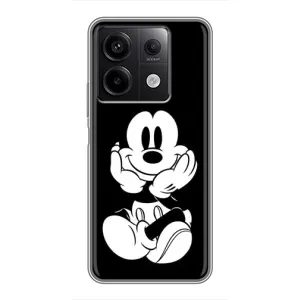 Эксклюзивный чехол для Xiaomi Redmi Note 13 (5G) (AlphaPrint - Мультяшные) (Микки на черном)