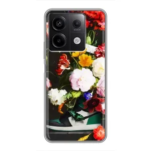 Брендновые Чехлы для Xiaomi Redmi Note 13 (5G) - (PREMIUMPrint) (Nike цветы)