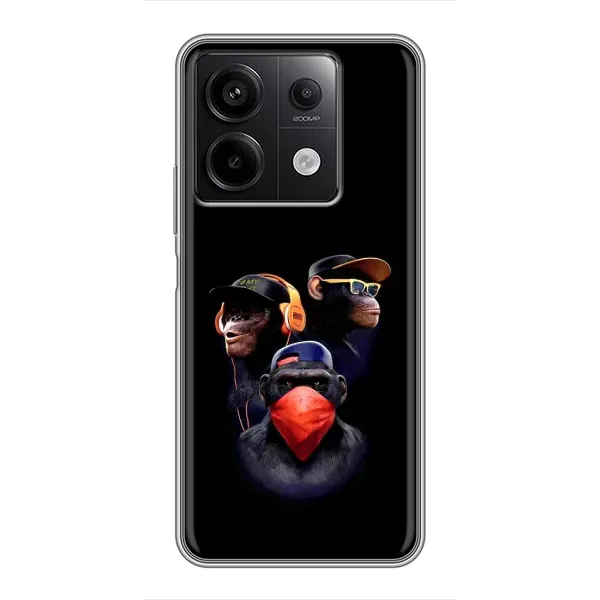 Чехол с принтом «Три обезьяны» для Xiaomi Redmi Note 13 (5G)