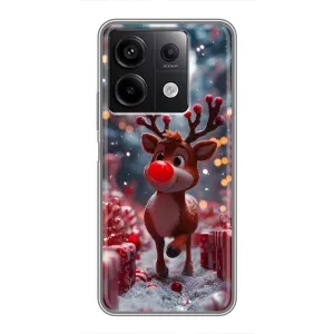 Яркий чехол для Xiaomi Redmi Note 13 (5G) с Зимними Оленятами (Олень среди подарков)